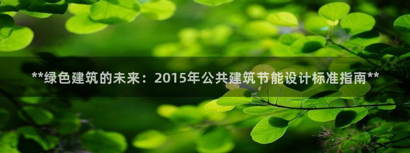 e尊国际娱乐官网地址：**绿色建筑的未来：2015年公共建筑节能设计标准指南**