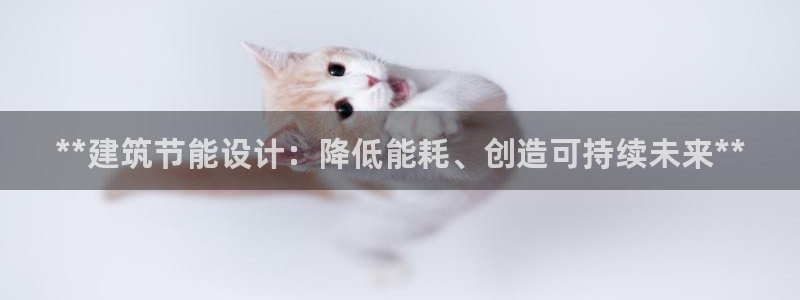 e尊官网：**建筑节能设计：降低能耗、创造可持续未来**