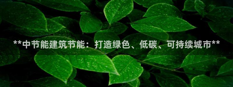 e尊国际娱乐官网地址：**中节能建筑节能：打造绿色、低碳、可持续城市**
