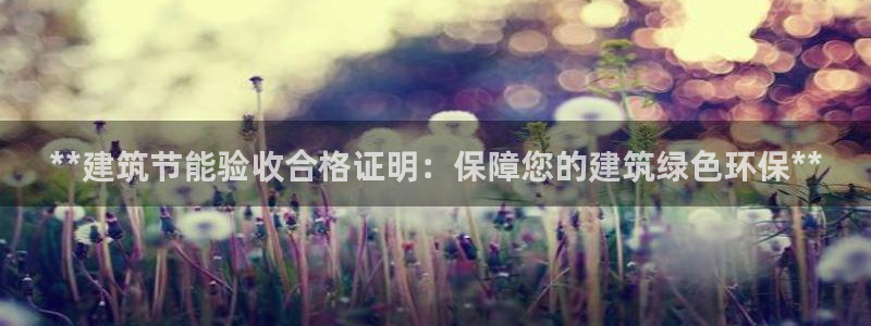 e尊国际官网：**建筑节能验收合格证明：保障您的建筑绿色环保**