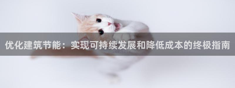 e尊国际官网app：优化建筑节能：实现可持续发展和降低成本的终极指南