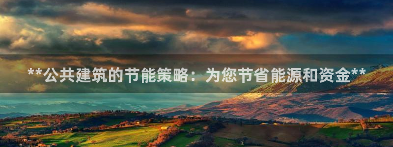 e尊国际app：**公共建筑的节能策略：为您节省能源和资金**