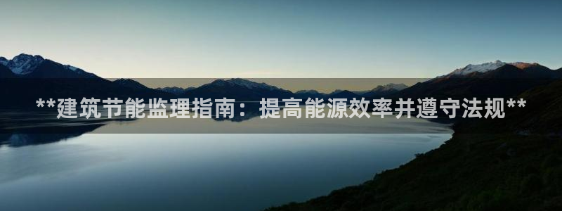 e尊国际是个黑网：**建筑节能监理指南：提高能源效率并遵守法规**