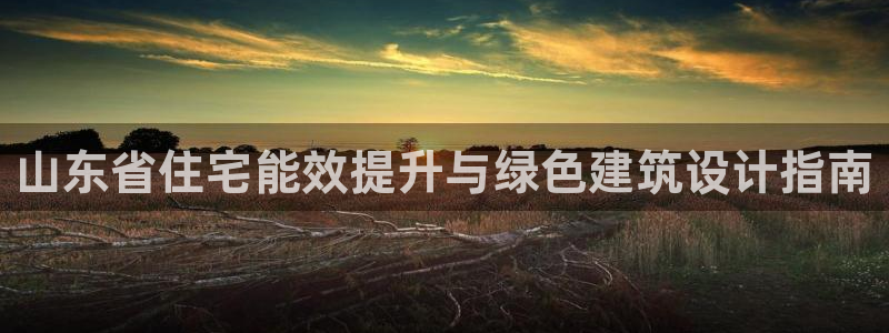 e尊国际平台：山东省住宅能效提升与绿色建筑设计指南