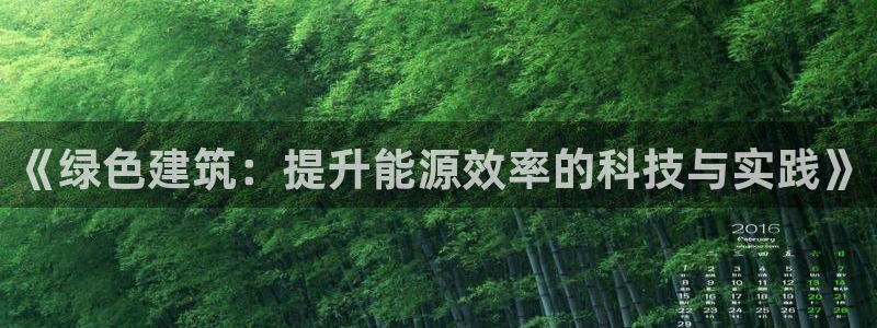 E尊国际：《绿色建筑：提升能源效率的科技与实践》
