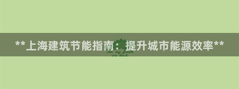 e尊国际-可可计划：**上海建筑节能指南：提升城市能源效率**